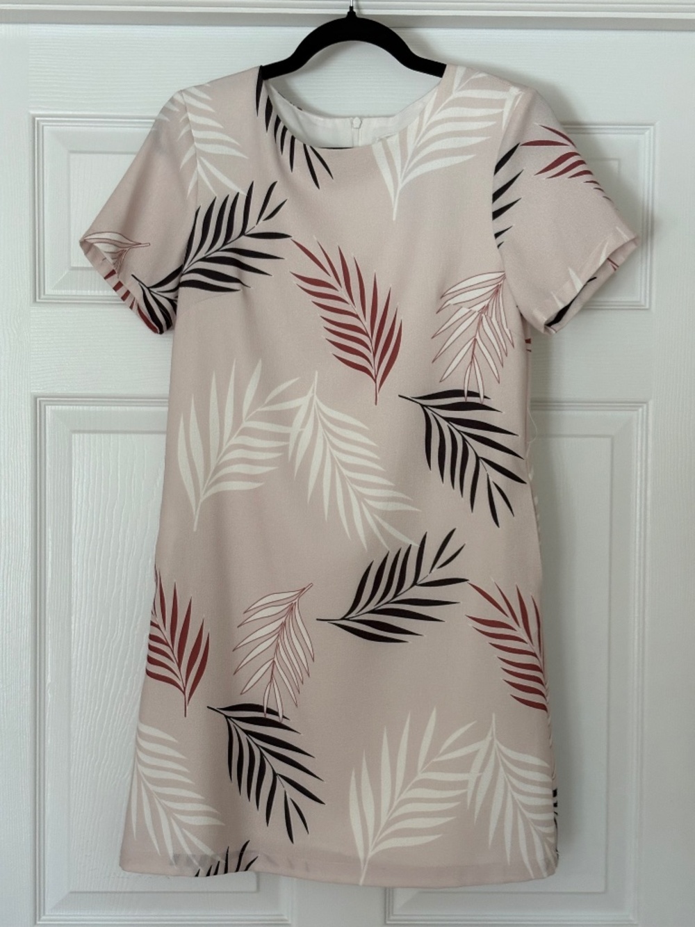 Pink Martini Tropical Leaf Shift Dress Business Casual, Capsule Wardrobe, Sz S